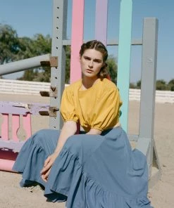 Town Clothes Rosa Skirt Sapphire Silk Skirts