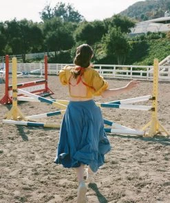 Town Clothes Rosa Skirt Sapphire Silk Skirts