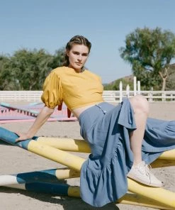 Town Clothes Rosa Skirt Sapphire Silk Skirts