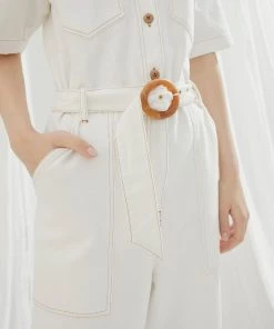 Nanushka Arlo Jumpsuit White Jumpsuits