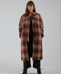 Rachel Comey Era Coat Pink Bottiglia Check Outerwear