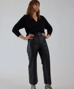 Apiece Apart Monterey Leather Pant Black