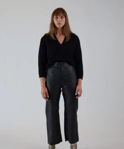 Apiece Apart Monterey Leather Pant Black