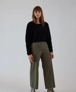 First Rite Cargo Trouser Olive Herringbone