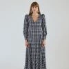 Mr. Larkin Penny Dress Navy Plaid