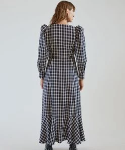 Mr. Larkin Penny Dress Navy Plaid