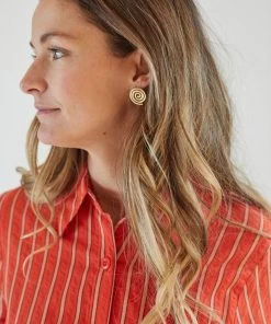 Modern Weaving Coil Studs Brass