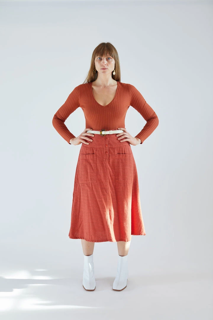 Ace & Jig Skirts Maisie Skirt Russet 3 Ace & Jig Skirts Maisie Skirt Russet