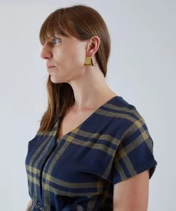 Modern Weaving Jewelry Trapezoid Hinge Earring