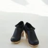 No.6 Classic Strap Clog On High Heel Black