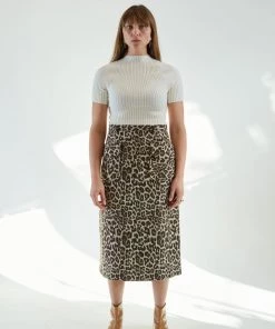 No.6 Skirts Sylvia Skirt Leopard Chenille