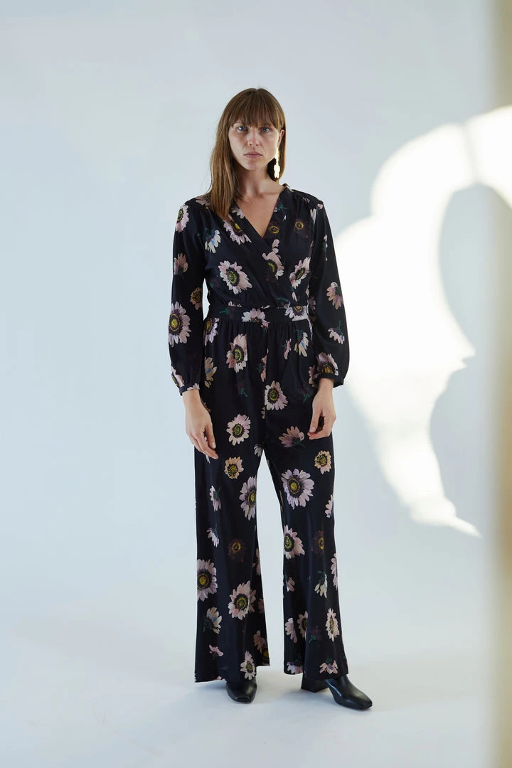 No.6 August Wrap Jumpsuit Black Autumn Daisy Jumpsuits 3 No.6 August Wrap Jumpsuit Black Autumn Daisy Jumpsuits