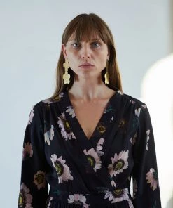 No.6 August Wrap Jumpsuit Black Autumn Daisy Jumpsuits 9 No.6 August Wrap Jumpsuit Black Autumn Daisy Jumpsuits