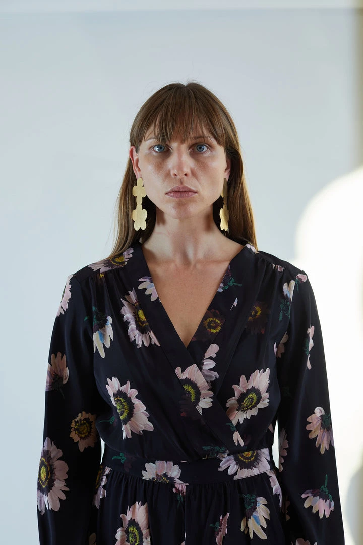 No.6 August Wrap Jumpsuit Black Autumn Daisy Jumpsuits 6 No.6 August Wrap Jumpsuit Black Autumn Daisy Jumpsuits