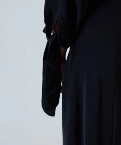 Natalie Martin Dresses Danika Long Sleeve Dress Black Silk