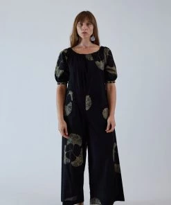 Natalie Martin Sasha Jumpsuit Black Fan Batik Jumpsuits