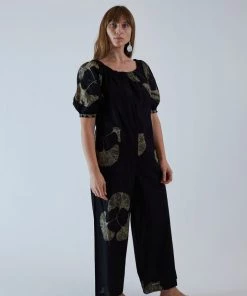 Natalie Martin Sasha Jumpsuit Black Fan Batik Jumpsuits