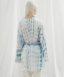 Nanushka Keiko Shirt Dress Bio Indigo