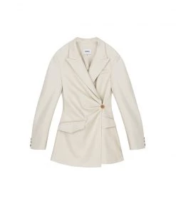 Nanushka Blair Fitted Blazer Off White