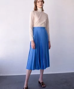Shaina Mote Skirts Aster Skirt Antique Blue Satin