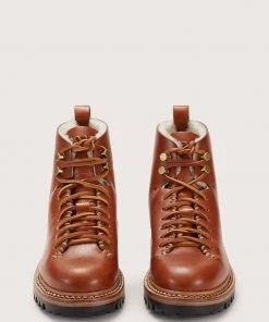 Feit Whipstitch Hiker Wool Tan-Brass Shoes