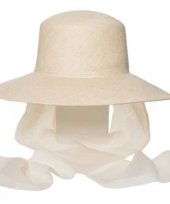 Clyde Accessories Pearl Hat With Neck Scarf Natural