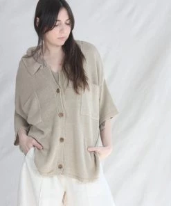 Cordera Linen Cardigan Toasted New Arrivals