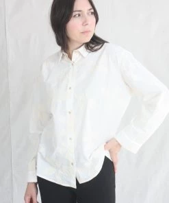 Caron Callahan Alice Shirt Floral Applique New Arrivals