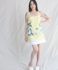 Carleen A-Line Mini Dress Daisies