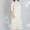 Lauren Manoogian Facil Crewneck Dress Ecru Flax Sale