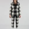 Mara Hoffman Tatum Jacket Black And Cream Plaid Jackets