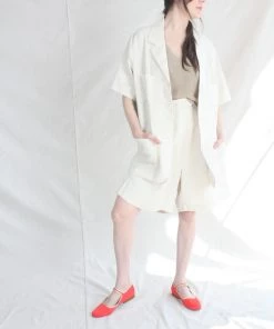 Cordera New Arrivals Linen Blazer Shirt Natural