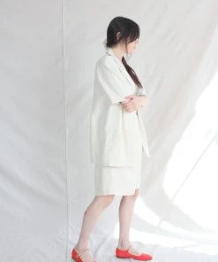 Cordera New Arrivals Linen Blazer Shirt Natural