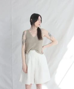 Cordera New Arrivals Linen Bermuda Short Natural