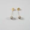 Modern Weaving Stone Drop Sphere Earring Light Wood Opalite