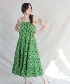 Rachel Comey Mowin Dress Green Multi New Arrivals