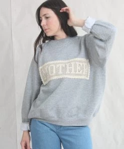 Carleen New Arrivals Mother Crochet Sweatshirt