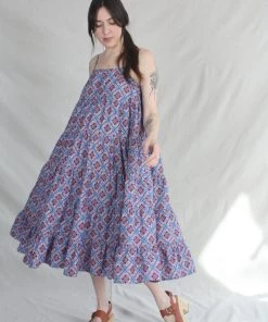 Rachel Comey Mowin Dress Blue Multi New Arrivals