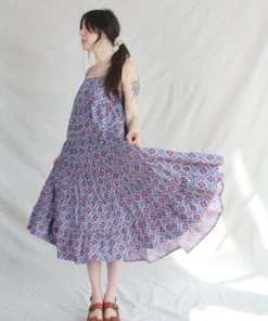 Rachel Comey Mowin Dress Blue Multi New Arrivals