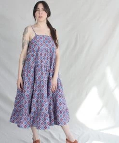 Rachel Comey Mowin Dress Blue Multi New Arrivals