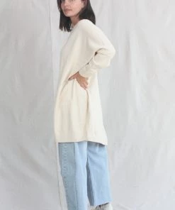 Lauren Manoogian Wide Button Cardigan Natural