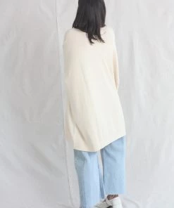 Lauren Manoogian Wide Button Cardigan Natural