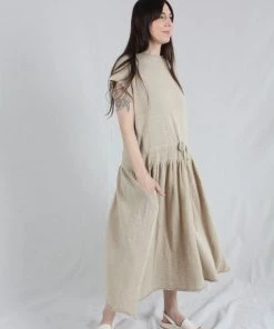 Lauren Manoogian Dresses Low Tier Dress Greige