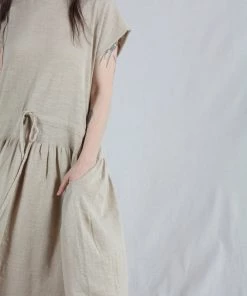 Lauren Manoogian Dresses Low Tier Dress Greige