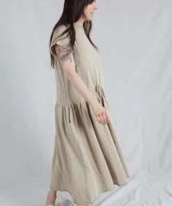 Lauren Manoogian Dresses Low Tier Dress Greige