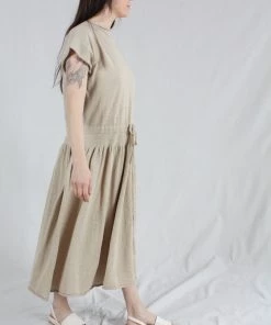 Lauren Manoogian Dresses Low Tier Dress Greige