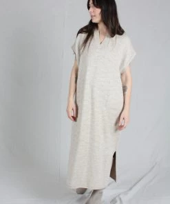 Lauren Manoogian Dresses Collar Caftan Oak Slub