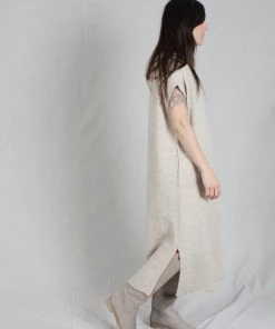 Lauren Manoogian Dresses Collar Caftan Oak Slub