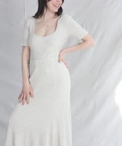 Mara Hoffman Bodysuits Marlowe Bodysuit Oatmeal