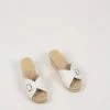 No.6 Abuela Clog On Mid Wedge White